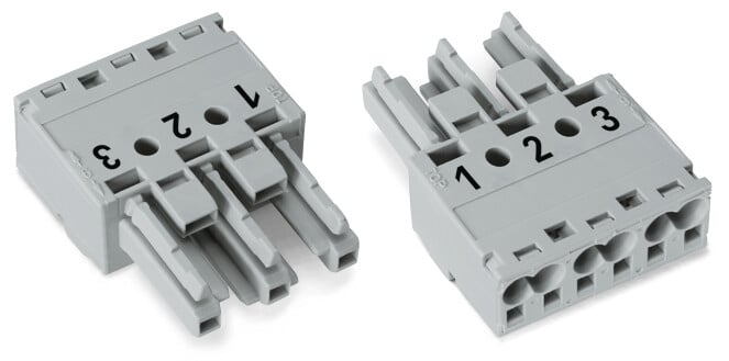 WAGO 770 Series Socket, 3-Pole, Female, Cable Mount, 25A, IP20