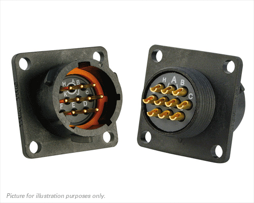 Souriau Sunbank by Eaton Circular Connector, 10 Contacts, Flange, Standard Connector, Plug, Male, IP68, IP69K, UTS