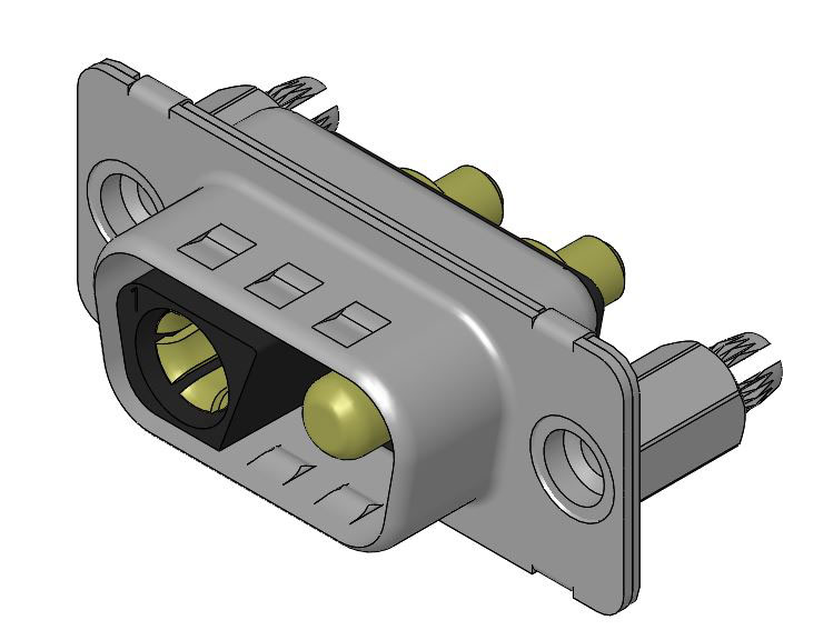 FCT from Molex 173107 2 Way D-sub Connector Socket, 6.86mm Pitch, with 4-40 Screw Locks