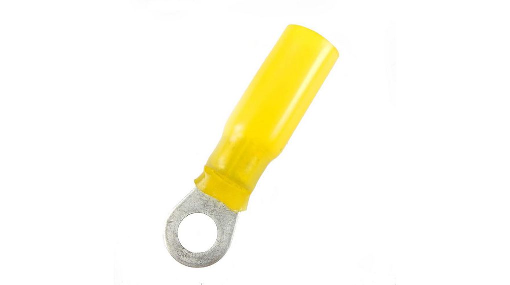 nVent RAYCHEM, KRT Insulated Ring Terminal, M5mm Stud Size, Yellow