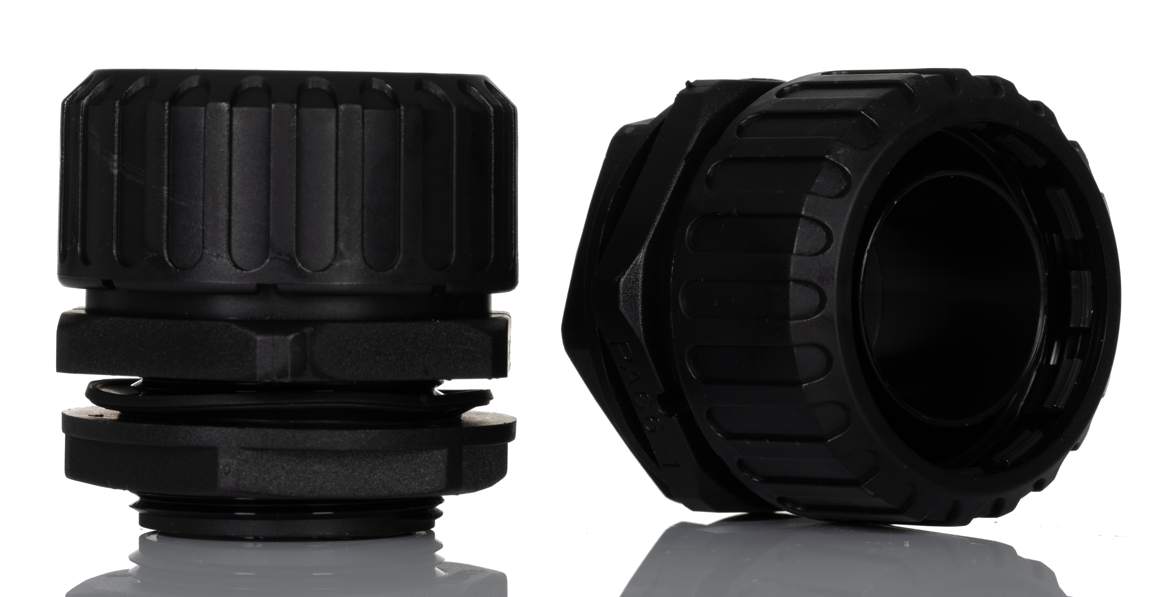 Adaptaflex Straight, Conduit Fitting, 32mm Nominal Size, M32, Nylon 66, Black IP65 rating