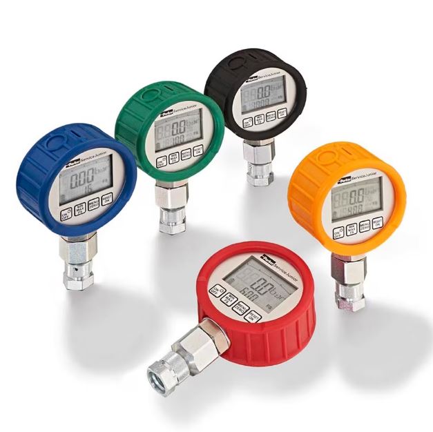 Parker 1/4 in LCD Digital Pressure Gauge 600bar 90mm Outside Diameter