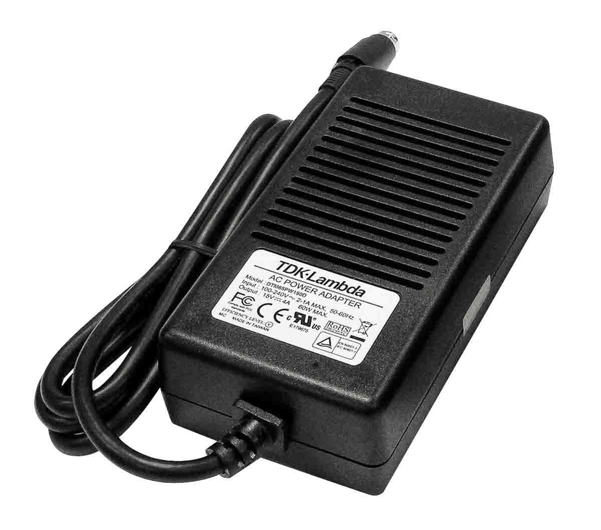 TDK-Lambda 65W Power Brick AC/DC Adapter 12V dc Output, 5A Output