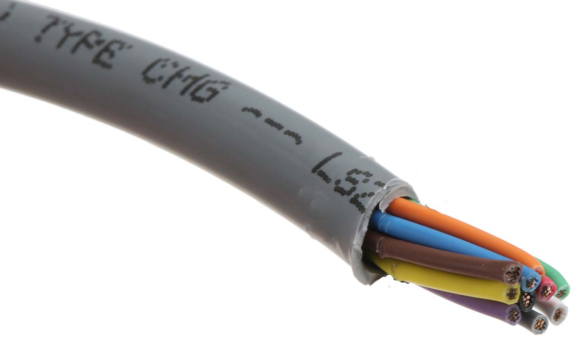 Alpha Wire Alpha Essentials LSZH Communication & Control Series Data Cable, 10 Cores, 0.35 mm², Unscreened, 22 AWG,