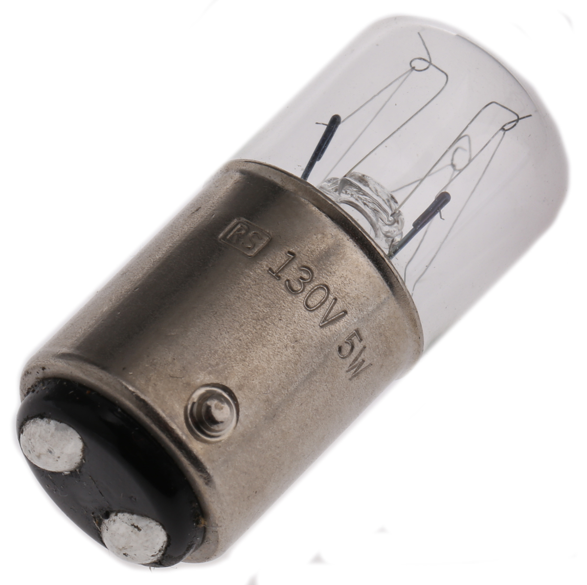 RS PRO BA15d Indicator Light, Clear, 130 V, 2000h