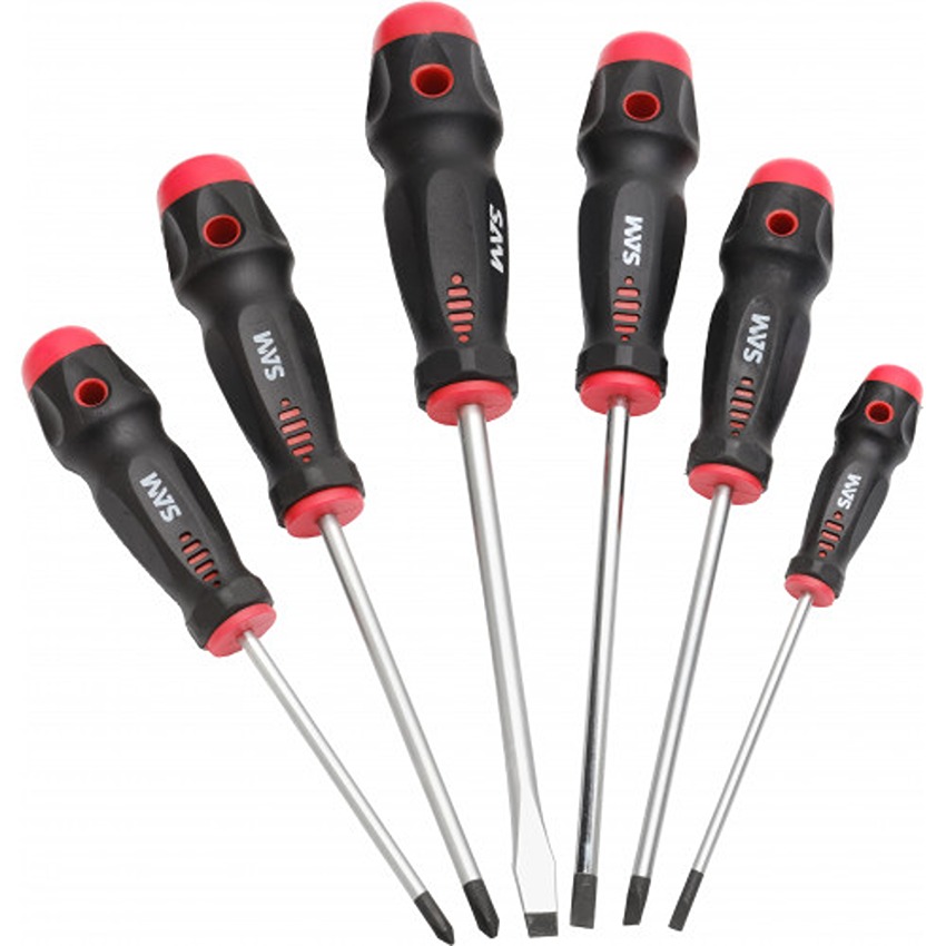 SAM Phillips, Slotted Screwdriver Set, 6-Piece