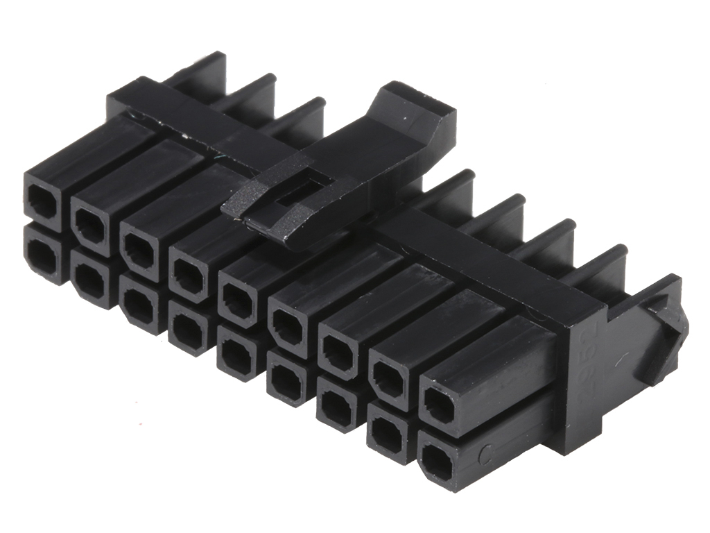 Molex, MicroFit Male Connector Housing, 3mm Pitch, 18 Way, 2 Row