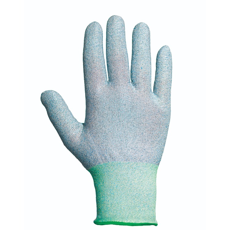 Traffi TG710 Blue Yarn Work Gloves, Size M, Uncoated Coating