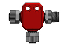 Brad from Molex Tee 4 Pole M12 Plug to 4 Pole M12 Socket Adapter