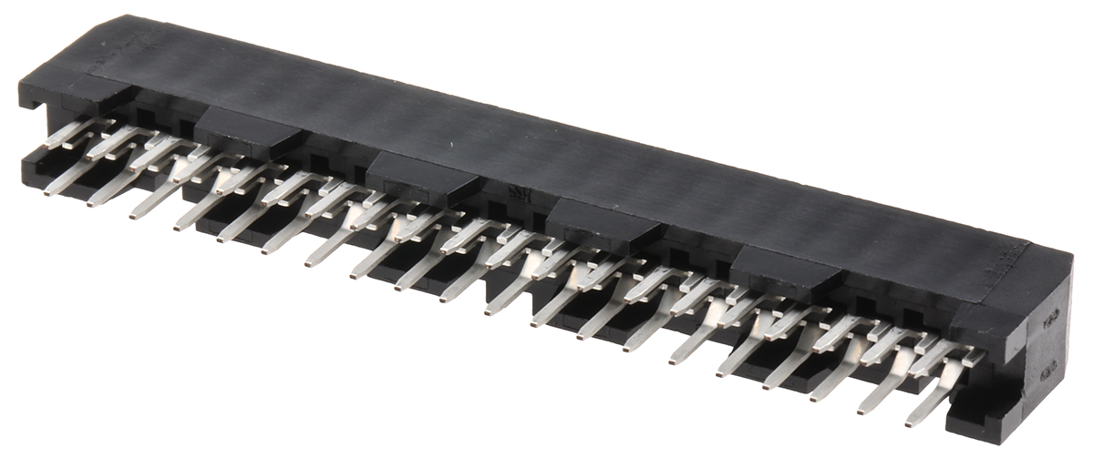 Hirose HIF3FB Series Straight Through Hole Mount PCB Socket, 40-Contact, 2-Row, 2.54mm Pitch, Solder Termination