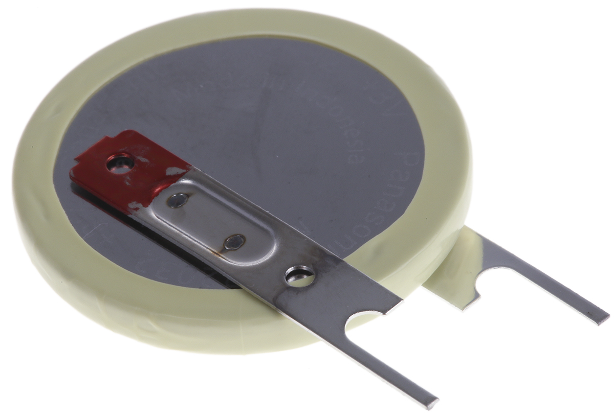 Panasonic BR2032 Button Battery, 3V, 20mm Diameter