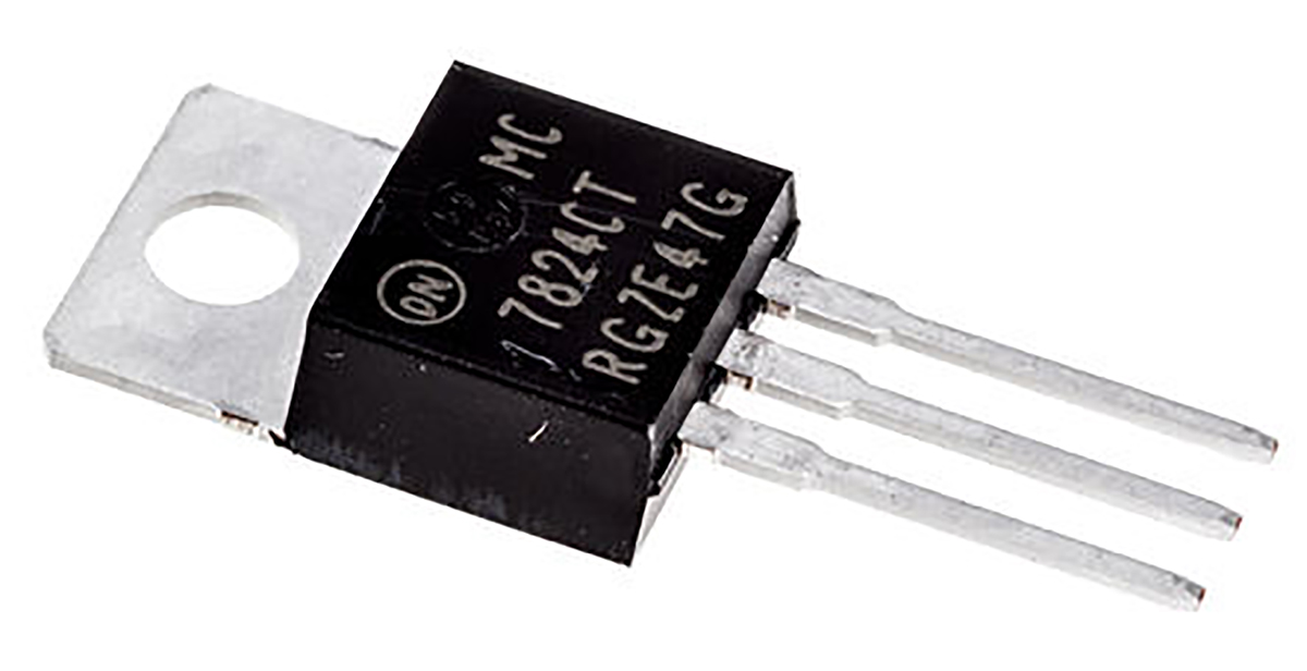 onsemi MC7824CTG, 5-Channel Linear, Voltage Regulator, 1 A, 24 V, TO-220 3-Pin