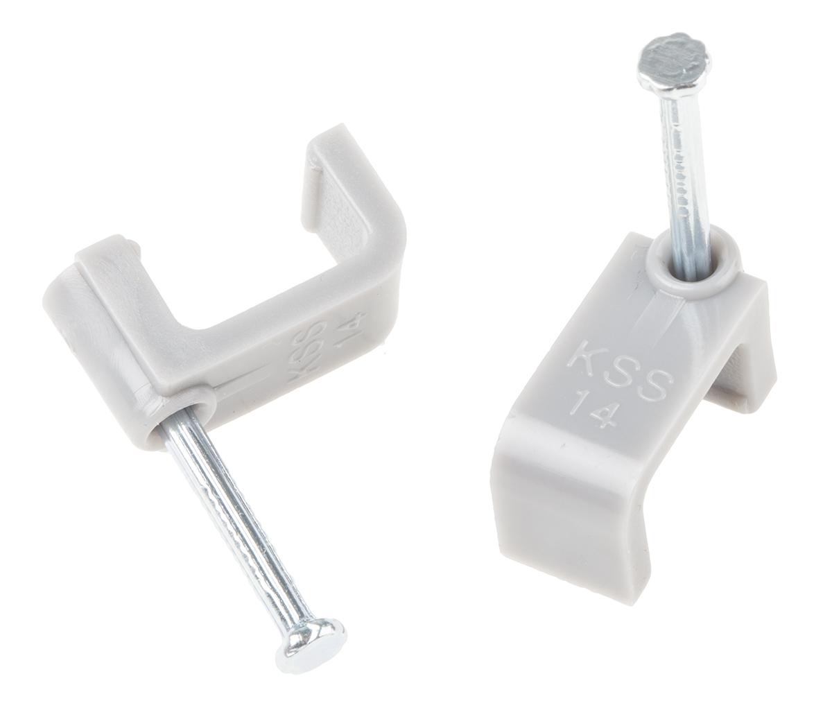 RS PRO Grey PE Rectangular cable clip, 6mm Max. Bundle