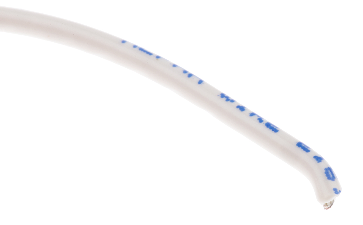 Alpha Wire Premium Series White 0.52 mm² Hook Up Wire, 20 AWG, 10/0.25 mm, 30m, PVC Insulation, 3053 WH005