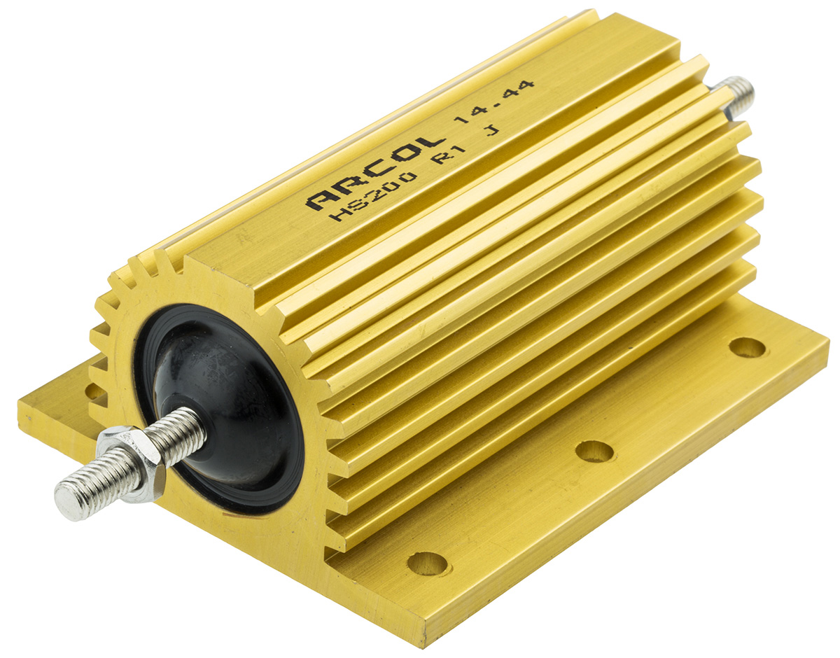 Arcol, 100mΩ 200W Wire Wound Chassis Mount Resistor HS200 R1 J ±5%
