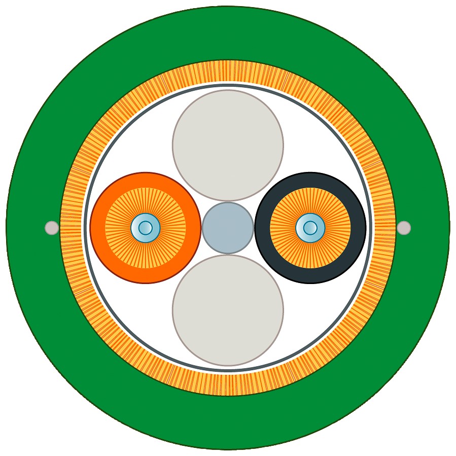 Siemens PCF Series Multicore Industrial Cable, 2 Cores, 150m, Fibre Optic Cable