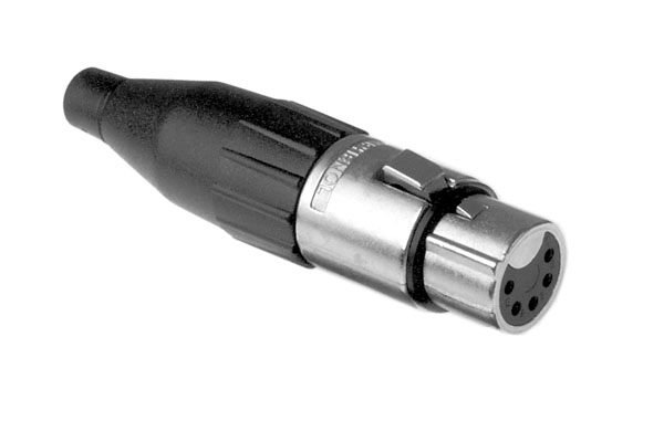 Amphenol Industrial Cable Mount XLR Connector, Female, IP40, 133 V, 5 Way, Silver Plating