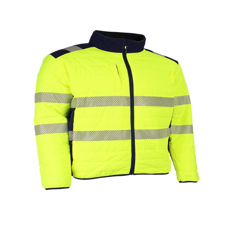Coverguard Black/Green/White/Yellow Hi Vis Bodywarmer, S