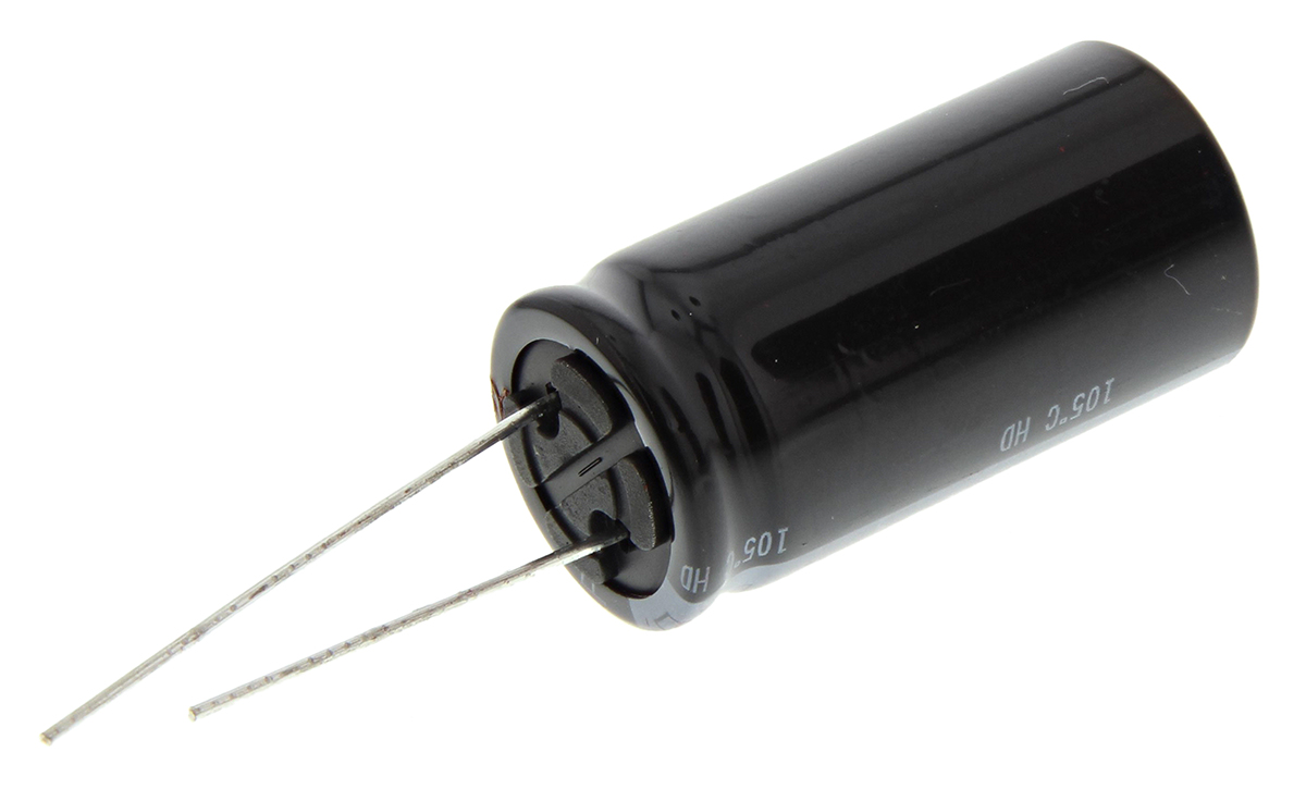 Panasonic 22000μF Aluminium Electrolytic Capacitor 10V dc, Radial, Through Hole - EEUHD1A223