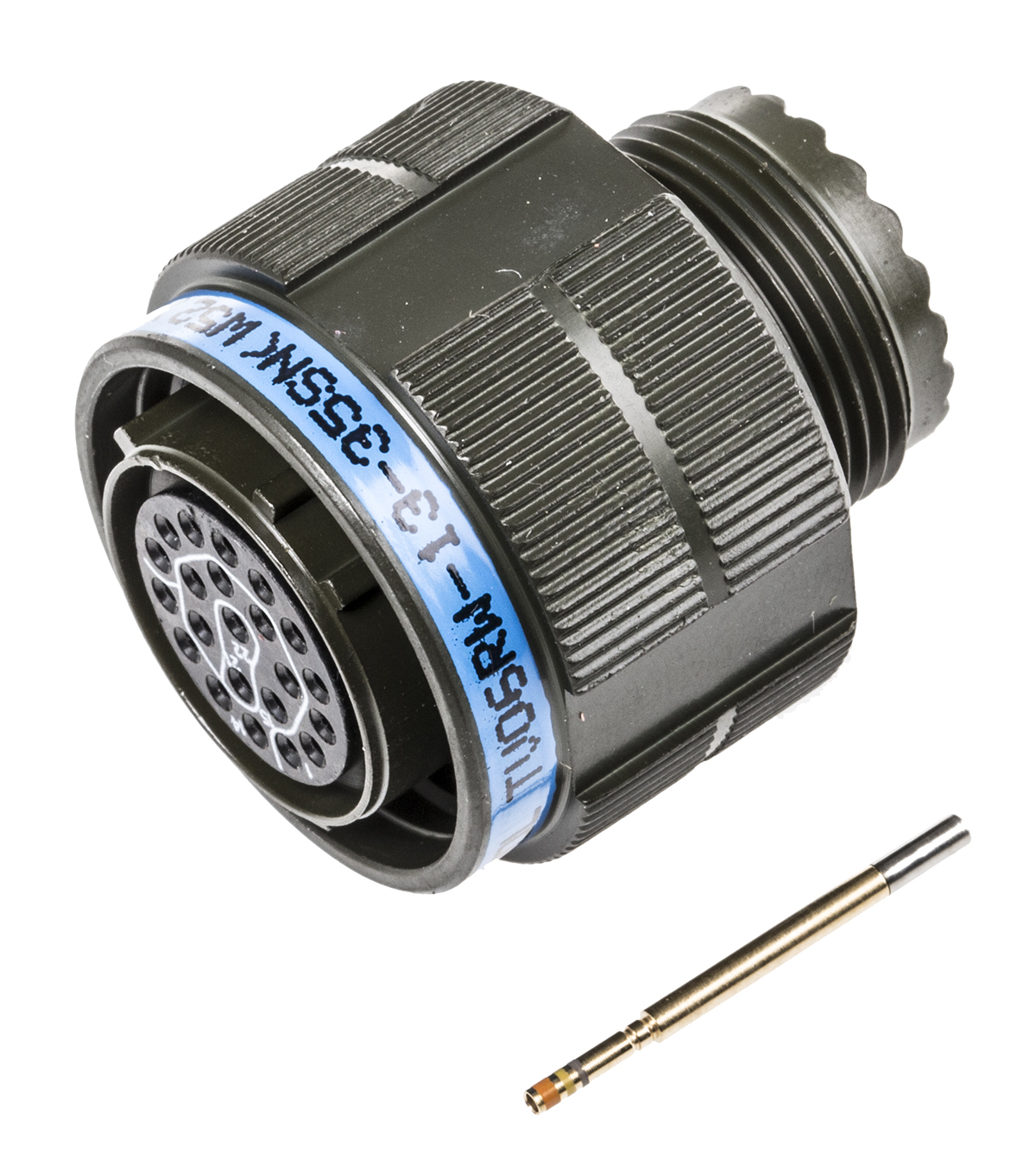 Amphenol Limited, TV, Copper Alloy 22 Way Cable Mount MIL Spec Circular Connector PlugGreen, Socket Contacts,Shell Size