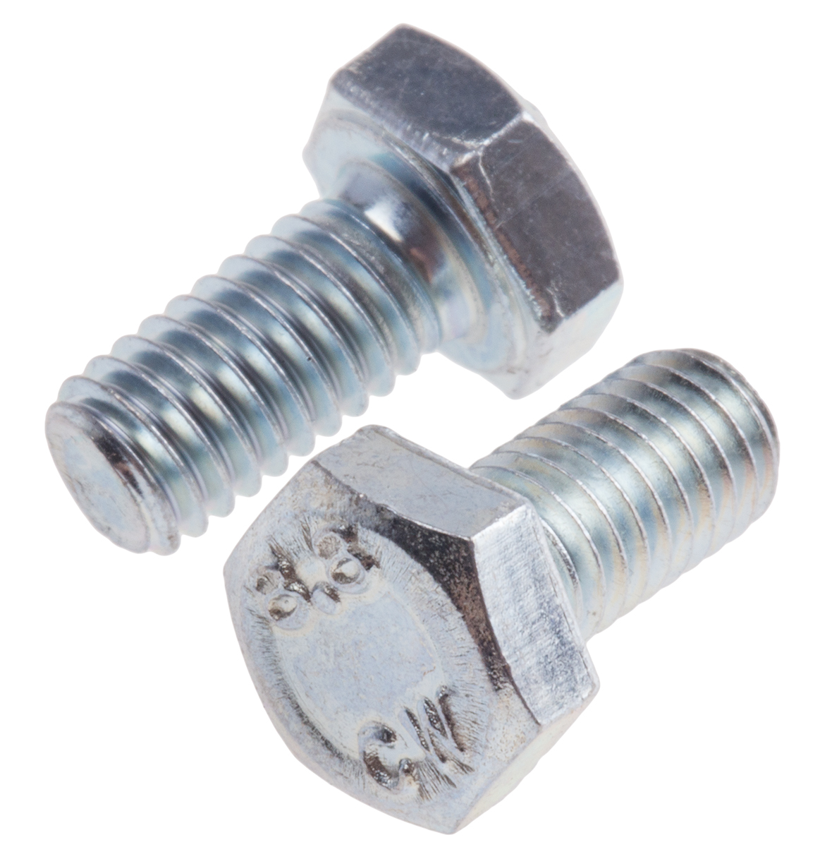 RS PRO Bright Zinc Plated Steel, Hex Bolt, M6 x 12mm