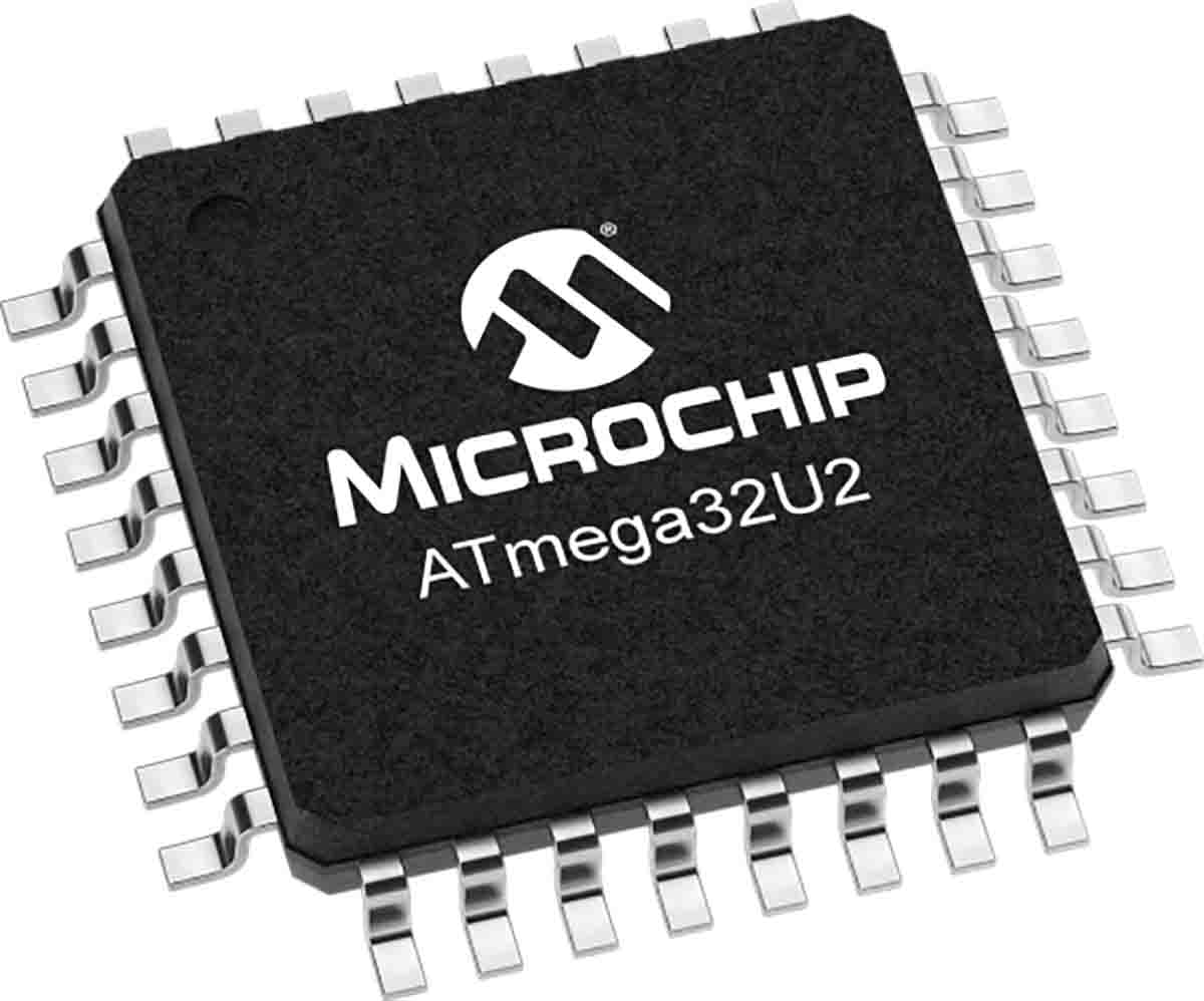 Microchip ATMEGA32U2-AU, 8 bit AVR, ATMEGA32U2 Microcontroller, 16 MHz, 32kB FLASH, 32-Pin TQFP