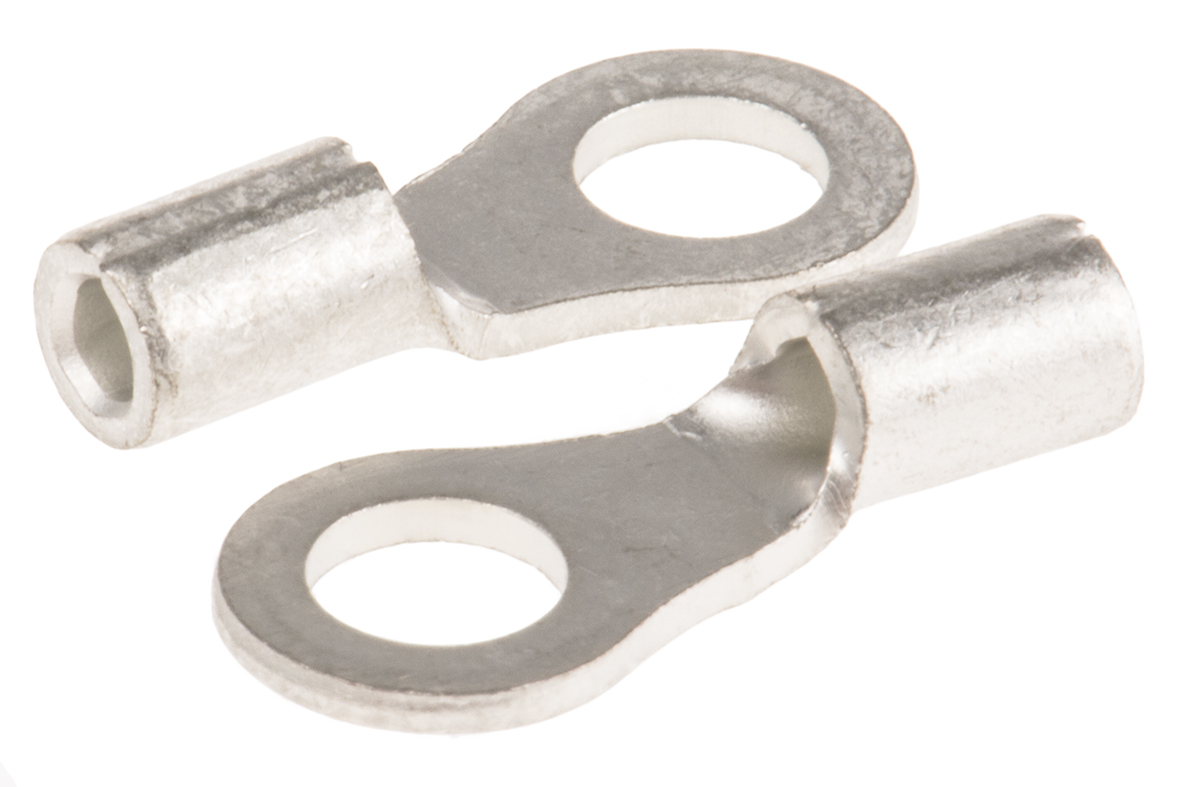 JST Uninsulated Ring Terminal, 3.5mm Stud Size, 0.25mm² to 1.65mm² Wire Size