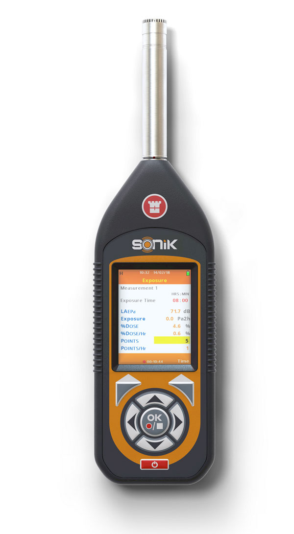 Castle Sonik GA142S Class 1  Datalogging Sound Level Meter, 25dB to 140dB, 20kHz max