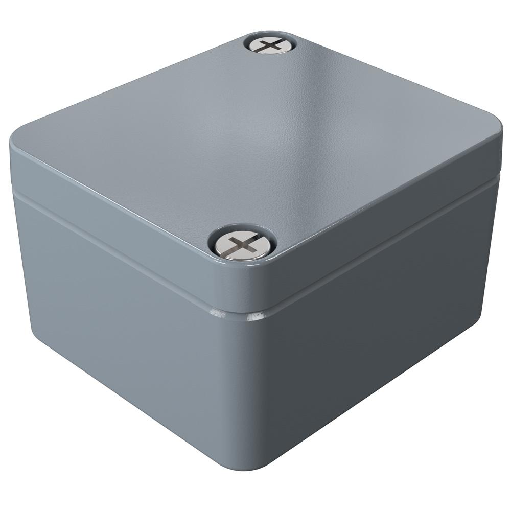 Rose Aluminium Standard Series Grey Die Cast Aluminium Enclosure, IP66, IK09, Grey Lid, 50 x 45 x 30mm