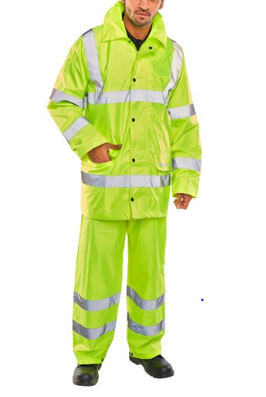 Beeswift TS8 Yellow Men Hi Vis Jacket, XL