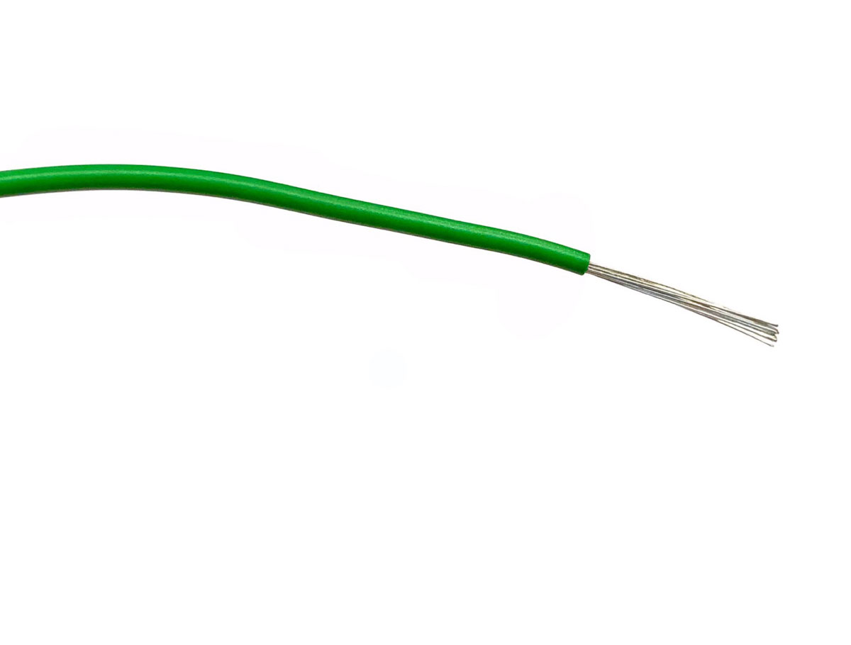 RS PRO Green 1mm²mm² Hook Up Wire, 18 AWG, 32/0.2 mm, 100m, PVC Insulation