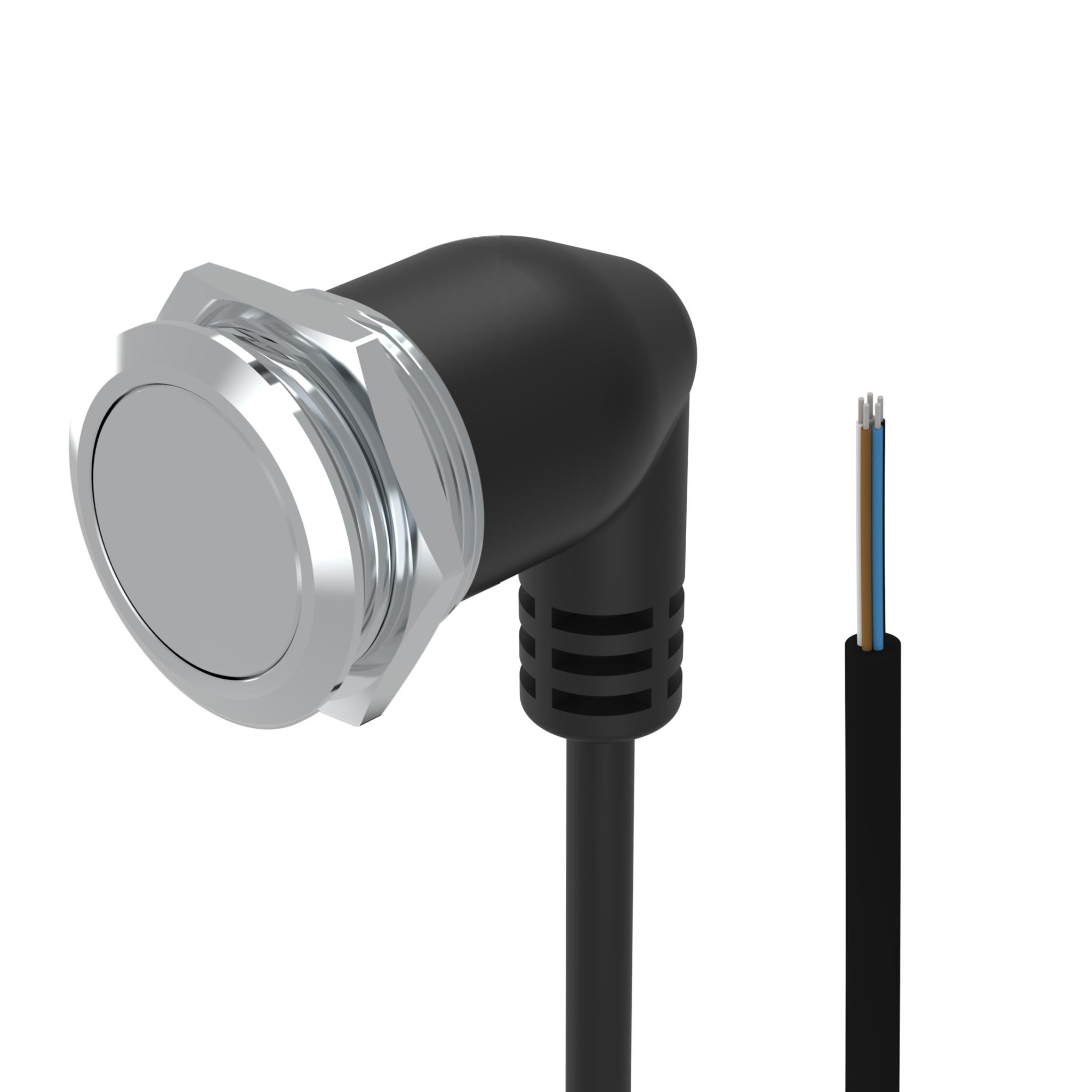 EAO 82 Series Push Button Switch, Momertary, Panel Mount, 22mm Cutout, 1CO, 35V, IP65, IP67