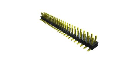 Samtec TMM Series Right Angle Through Hole PCB Header, 50 Contact(s), 2 mm Pitch, 1 Row, Unshrouded