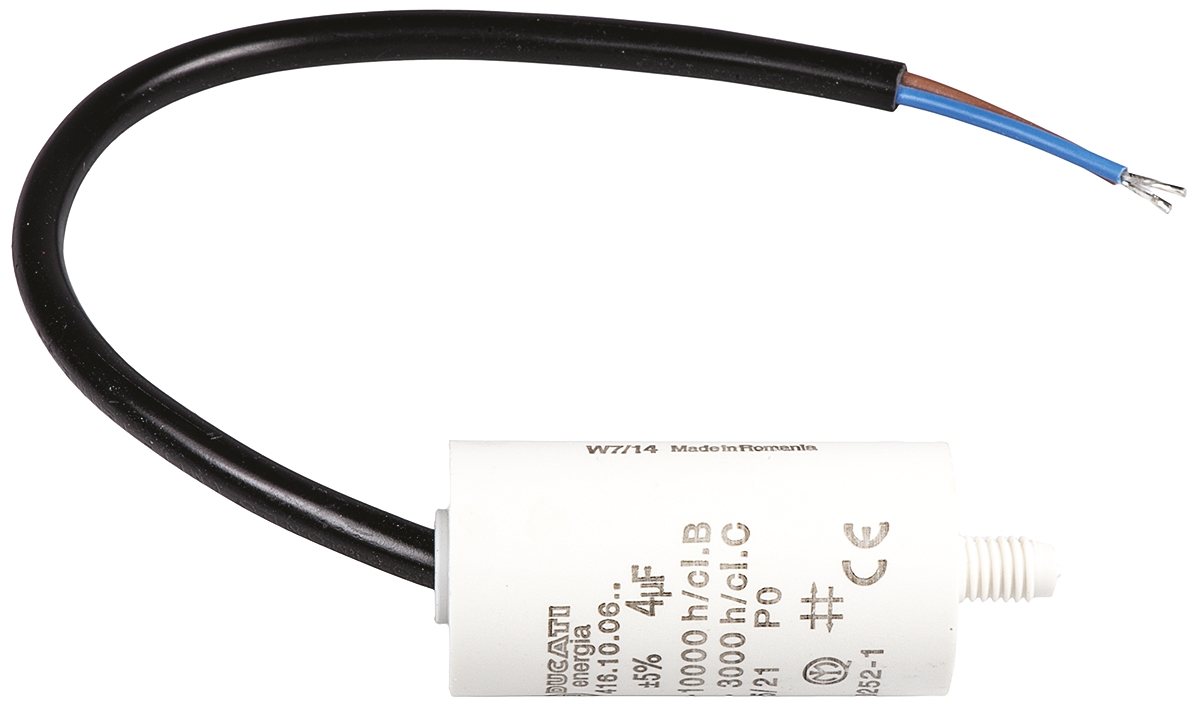 Ducati Energia 4.16.10 Polypropylene Film Capacitor, 400 → 500V ac, ±5%, 4μF, Stud Mount