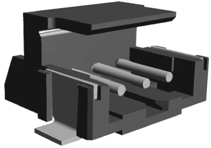 TE Connectivity AMP CT Series Right Angle Surface PCB Header, 3 Contact(s), 2 mm Pitch, 1 Row, Shrouded