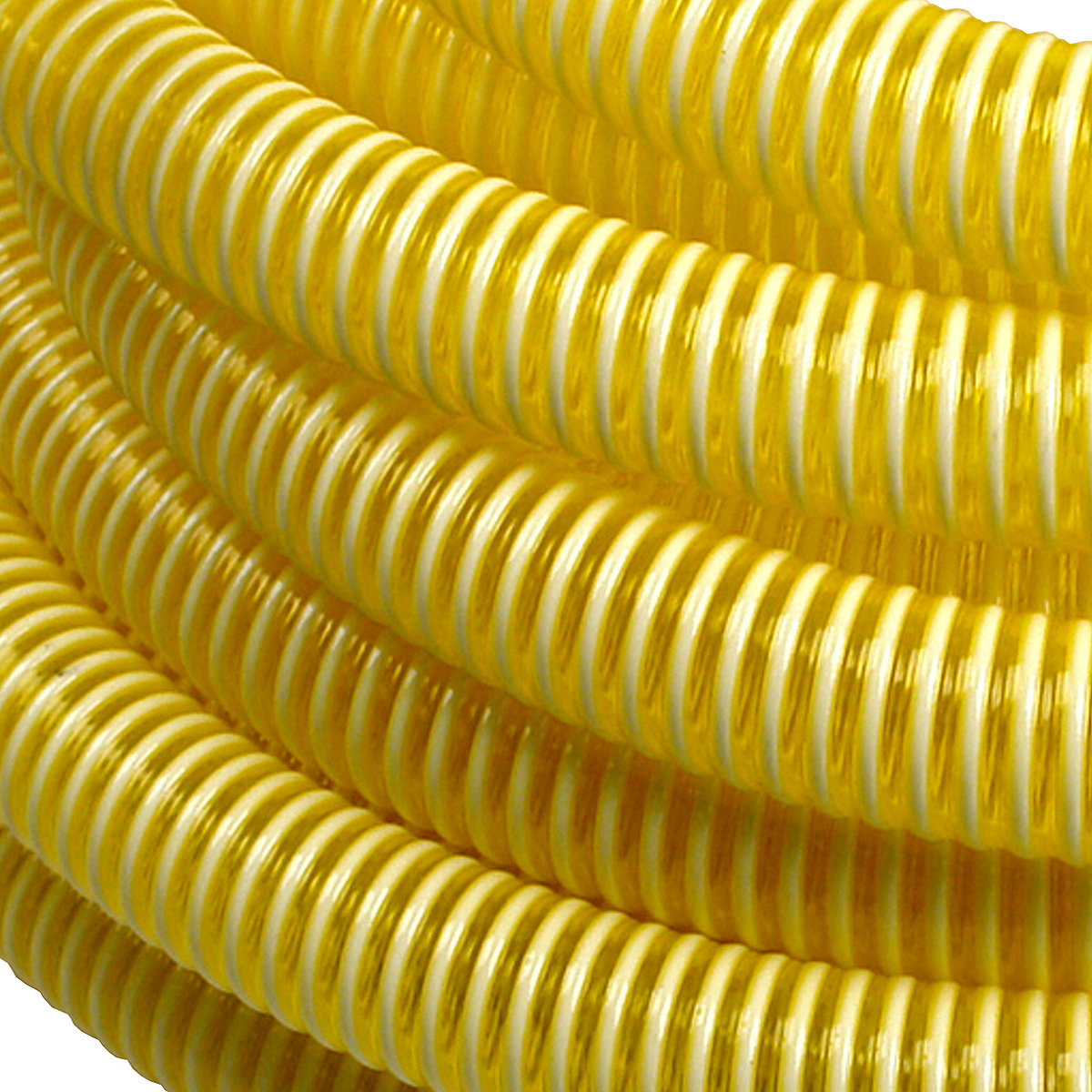 RS PRO PVC, Hose Pipe, 38mm ID, 45.4mm OD, Yellow, 10m