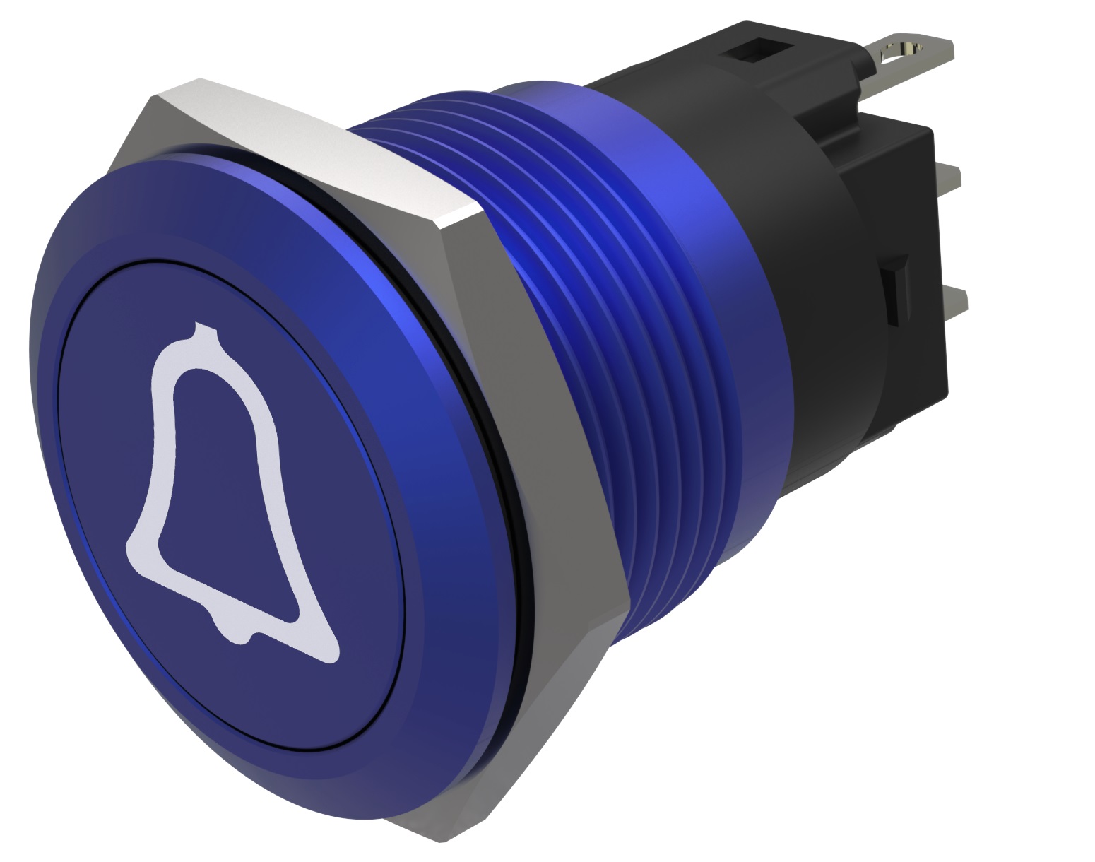 EAO Series 82 Series Push Button Switch, Momentary, Flush Mount, 19mm Cutout, SPST, SPST, IP65, IP67