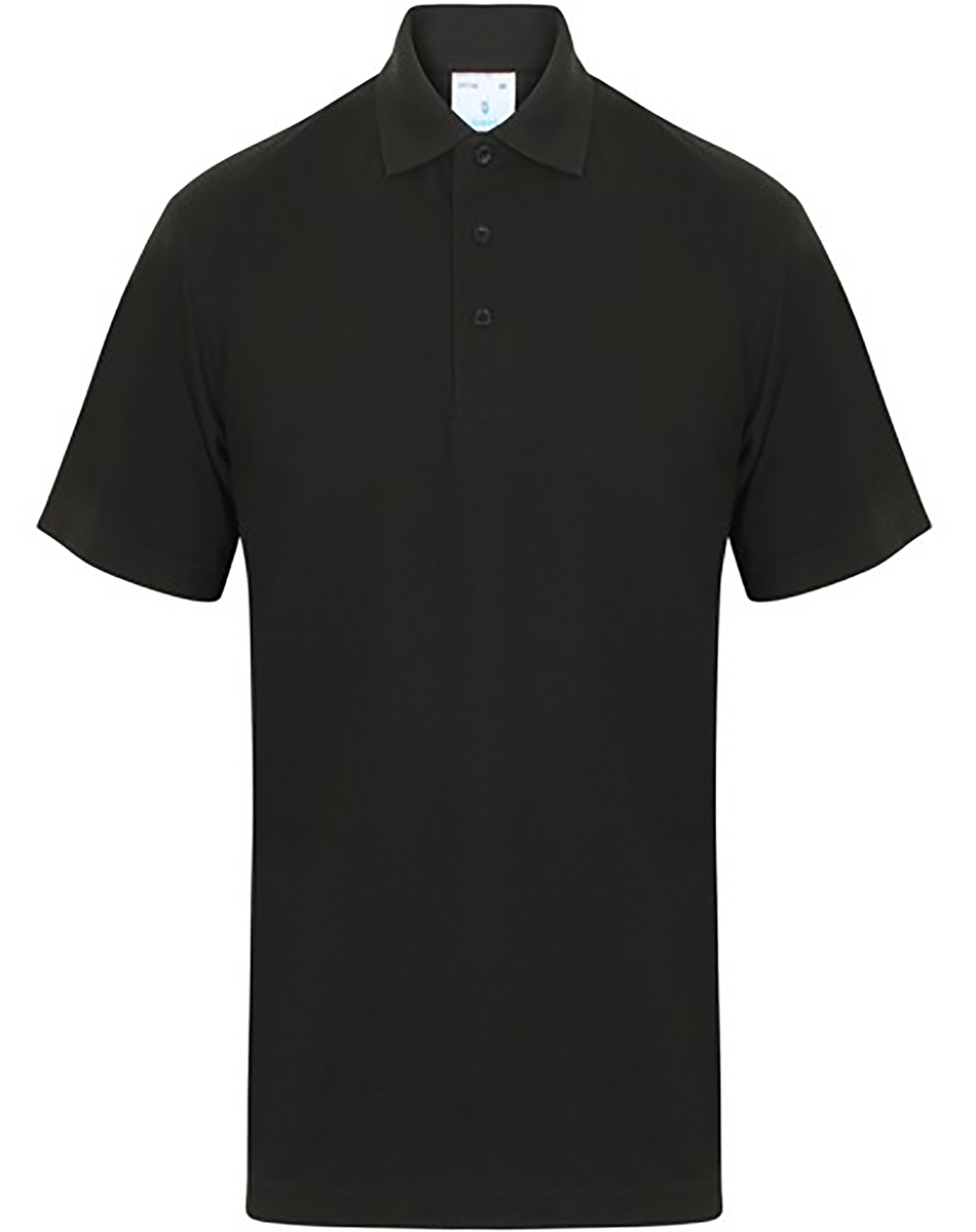 RS PRO Black Cotton, Polyester Polo Shirt, UK- XXL, EUR- XXL