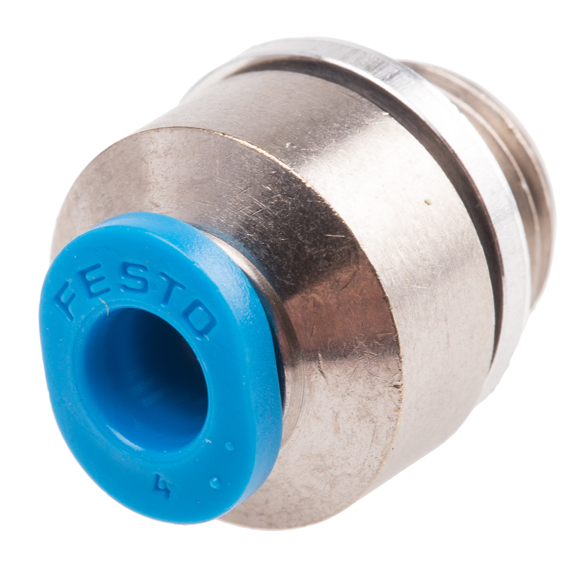 Festo QS Series Straight Threaded Adaptor, G 1/8 Male to Push In 4 mm, Threaded-to-Tube Connection Style, 186266
