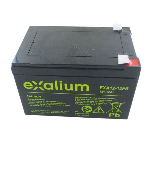 Exalium 12V F2 Lead Acid Battery, 12Ah