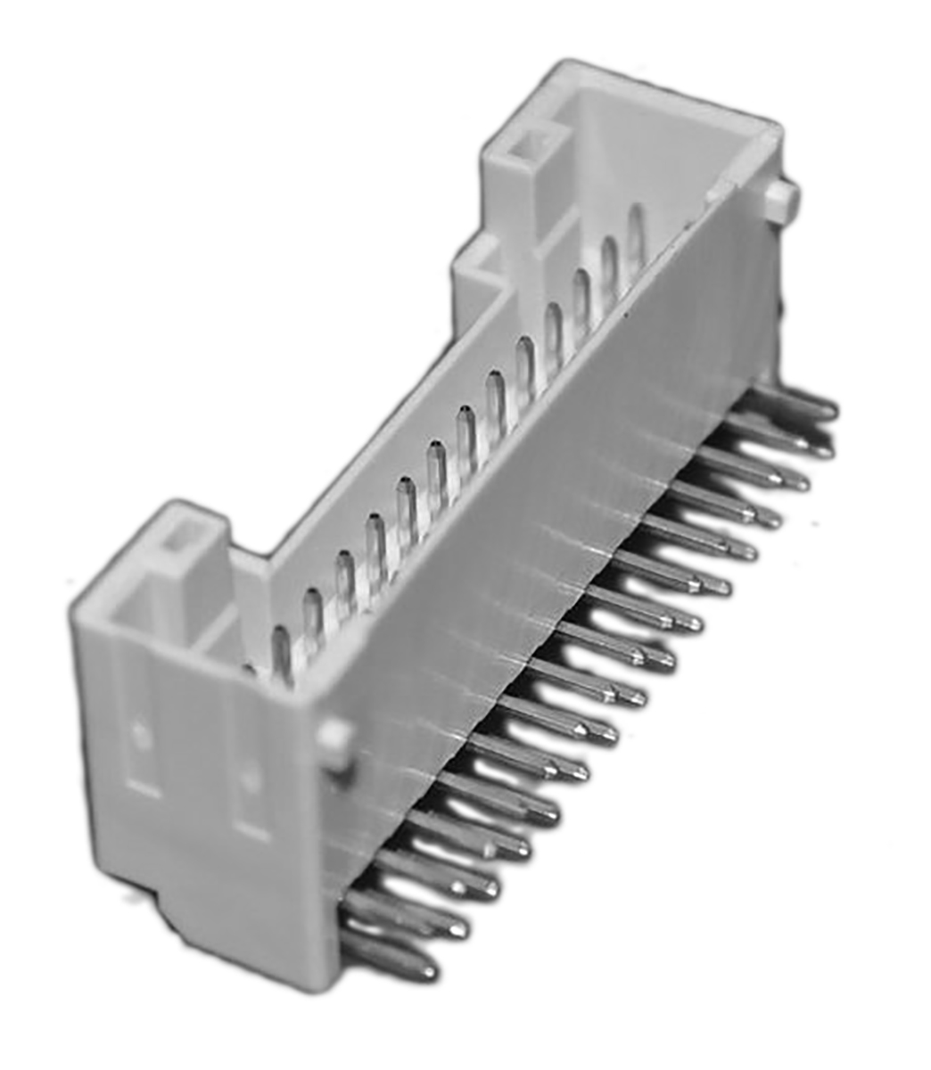 JST PUD Series Right Angle Through Hole PCB Header, 30 Contact(s), 2 mm Pitch, 2 Row, Shrouded