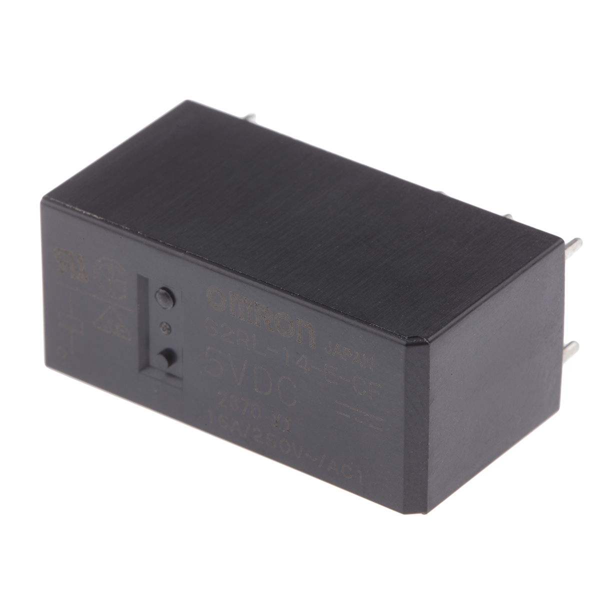 Omron PCB Mount Power Relay, 5V dc Coil, 16A Switching Current, SPDT
