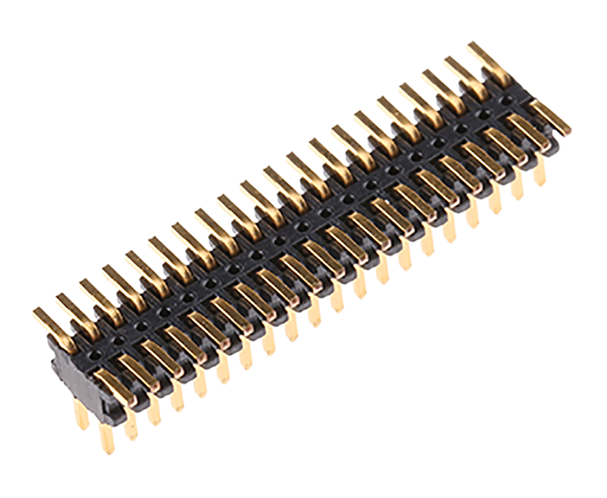 Samtec FTE Series Straight Surface Pin Header, 40 Contact(s), 0.8 mm Pitch, 2 Row, Unshrouded