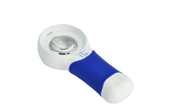 Coil Illuminated Handheld Magnifier, 11X x Magnification, 40mm Diameter