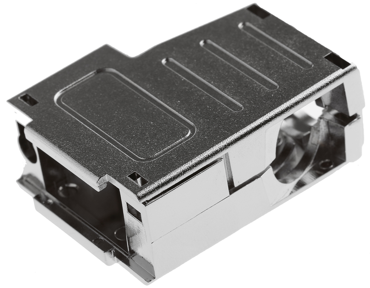 MH Connectors MHDSSK-T/M Series ABS Angled, Straight D Sub Backshell, 9 Way, Strain Relief