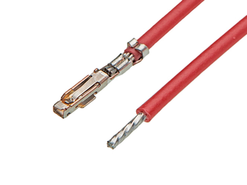 Molex Female iGrid to Pigtail Crimped Wire, 75mm, 26AWG, Red