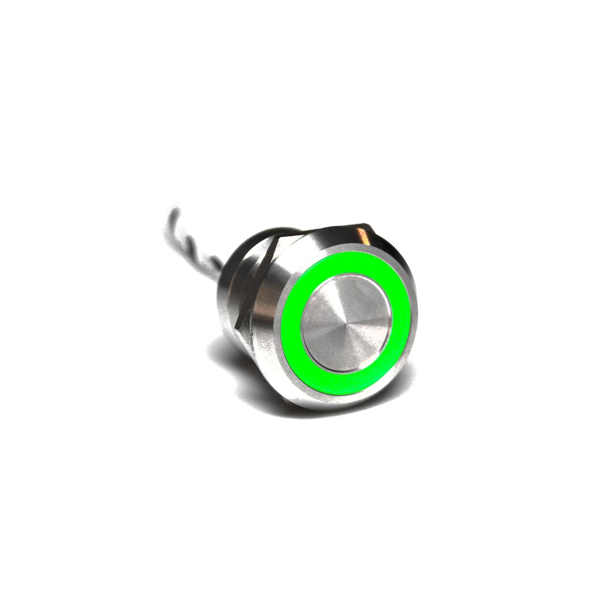 Bulgin Capacitive Switch Momentary NO,Illuminated, Green, Red, IP68, IP69K Stainless Steel
