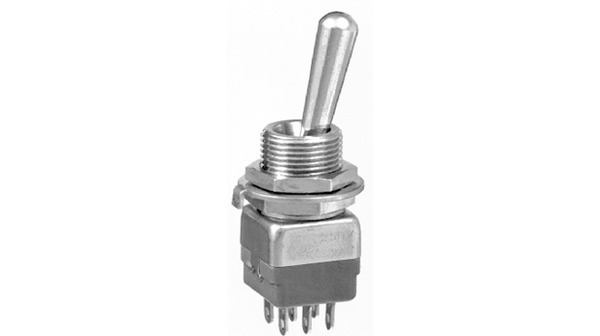 APEM Toggle Switch, On-On, DPST, Solder Lug Terminal, 30V dc