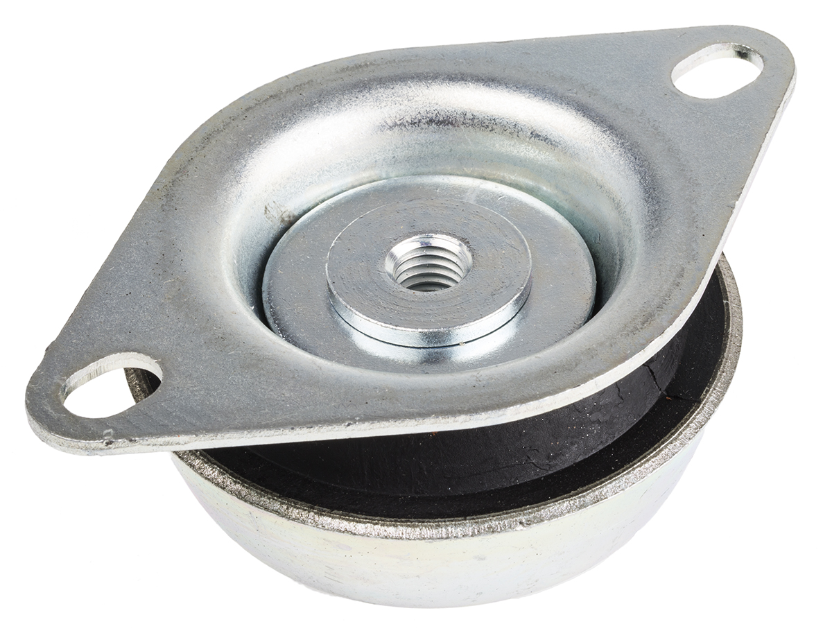 RS PRO M12 Anti Vibration Mount with 290kg Compression Load