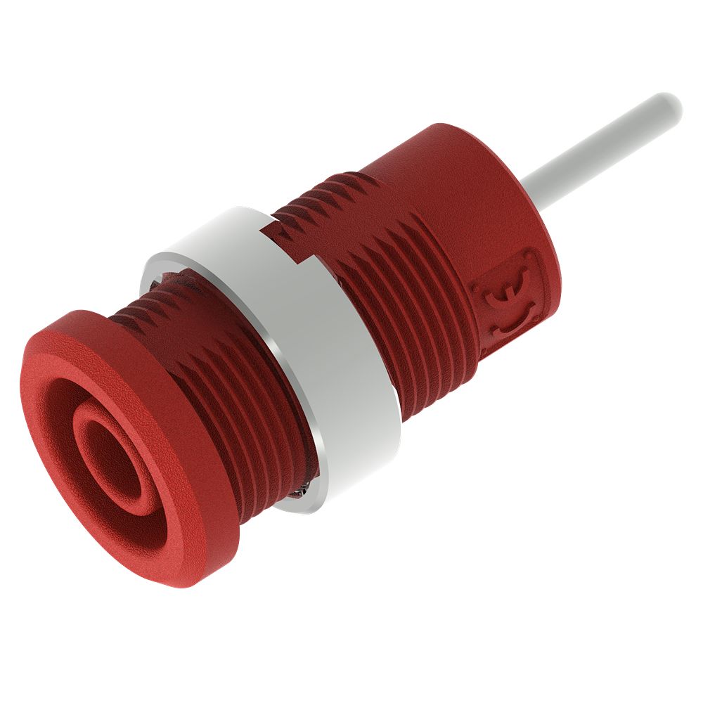 Electro PJP Red Female Banana Socket, 4 mm Connector, Pin Termination, 36A, 1kV, Nickel Plating